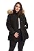 ALPINE NORTH Glacier Women’s Vegan Down Winter Coat with Faux Fur Hood - Parka Jacket for Women