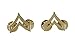 Police Fire EMS Army Collar Brass Pins Insignia Emblem Badges (Assorted Styles) (Corporal - Gold)