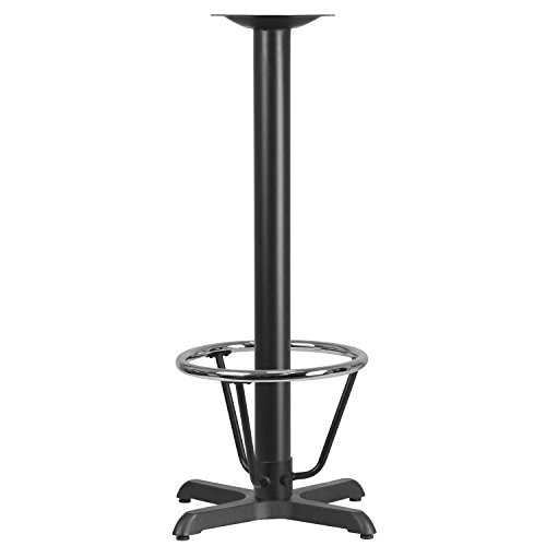 Flash Furniture 22'' x 22'' Restaurant Table X-Base with 3'' Dia. Bar Height Column and Foot Ring