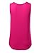 FLORIA Womens Basic Flowy Loose Fit Ultra Lightweight Soft Knit Sheer Tank Top FUCHSIA 2XL