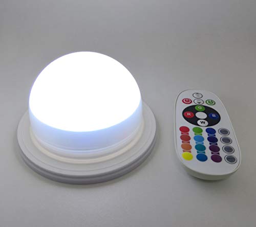 RGB LED Under Table Light Multi Colors Changing Battery Powered Wireless Remote Control Wedding Decoration Lamp for Outdoor Camping Indoor Party Event Birthday Banquet Receptions Illumination