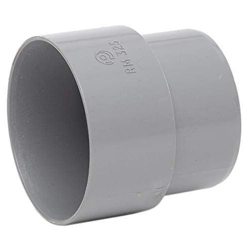 Grey Gutter 53mm Round DOWNPIPE Connector for shed, Conservatory, Porch etc NOT for Standard House downpipes - Smaller