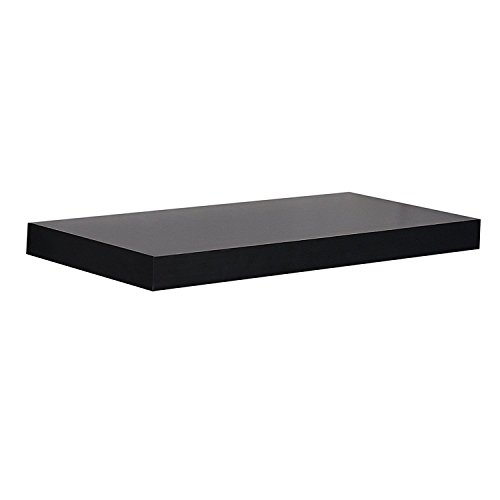 WELLAND Simons Floating Wall Shelf Ledge Shelves, 18-Inch, Black