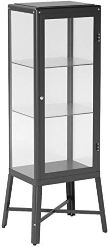 Ikea Fabrikor Glass Door Cabinet , Dark Gray, Lockable , Industrial Design