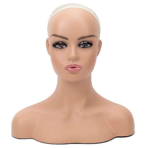A1 Pacific Mannequin PVC Manikin Head Realistic Mannequin Head Bust Wig