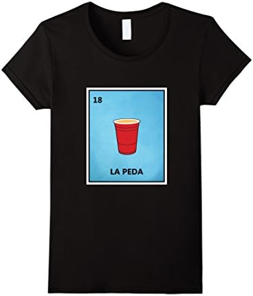 Women's La Peda - Mexican Loteria - Drunk Humor - T-Shirt XL Black