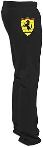 EVALY Men's Ferrari Emblem Cool Short Pants Black Size XXL