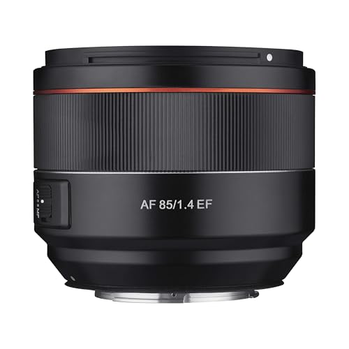 Rokinon 85mm F1.4 AF Lens for Canon EF Mount, Black (IO85AF-C)