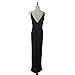 Flymall Deep V-neck Backless Strap Maxi Tank Split Side Dress(L,Black)