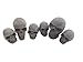 Burnable Imitated Human Skull Charcoal Handicrafts for Indoor or Outdoor Fireplaces, Firepit, Campfire, Halloween Decor, BBQ (Qty 6, Black)