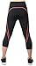 Neonysweets Womens Capri Yoga Pants Active Workout Pants Running Tights Black Orange M