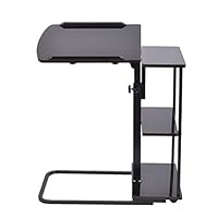 Ellymi Home Office Desk Overbed Table with Wheels, Height Adjustable Tray Side Table for Bed or Sofa Laptop Desk, Moveable Sofa Table