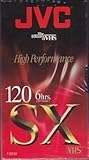 JVC T-120 SX Premium Quality 6-hour EP VHS Video Cassette Tape - 6 hours in EP mode