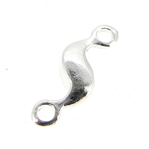 5 pcs .925 Sterling Silver Link Necklace/Bracelet Connector Bead Spacer 10.5mm Findings