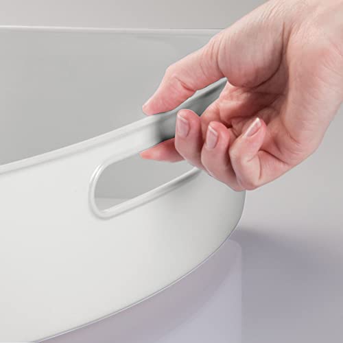 mDesign Kitchen Plastic Lazy Susan Storage Organizer Bins with