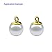 10pcs Sterling Silver Secure Screw Eye Pin Bail with 4mm Pearl Cup Pendant Connector for Jewelry Craft Making SS228-4