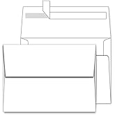 A7 Printable White Envelopes 5x7 100 Pack Quick Self Seal,for 5x7 Cards Perfect for Weddings, Invitations, Photos, Graduation, Baby Shower 5.25 x 7.25 inches，AZAZA
