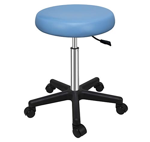 Grace & Grace Professional Task Stool Chair LUX Series Extra Large Seat Rolling Swivel Pneumatic Adjustable Heavy Duty for Dentist, Shop, Office and Home