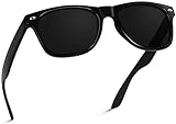 WearMe Pro - Polarized Lens Black Wayfarer Sunglasses (Black)