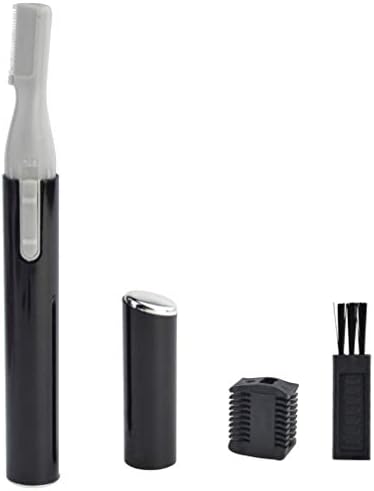 Easthost Spanking Painless Facial Hair Removal Eyebrow Shaver Machine Razor with Brush Attachments for Women and Men (Black)