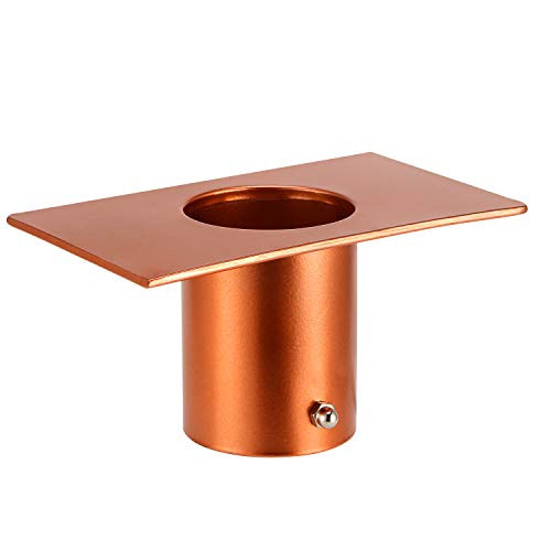 OAK LEAF Rain Chain Adapter, Gutter Installer with Brass Bolt, Rust