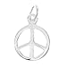 CharmSleekPeaceSign10mm,SterlingSilver