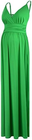 Black Cherry Womens Maternity Nursing Sweetheart Party Maxi Dress,Green,Medium