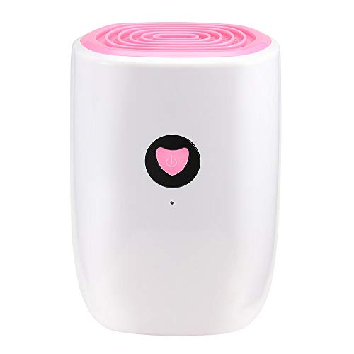 Haga Dehumidifiers for Home Portable Air Dehumidifier Air Dryer for Home Mini Moisture Water Absorber Electric Cooling Dryer for Car Kitchen Office Z20 Light Pink EU Plug