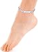 Smarter LifeStyle Sparkling Titanium Magnetic Anklet for Women - Adjustable Bracelet Length with Sizing Tool for Perfect Fit, Womens Magnetic Ankle Bracelet (Silver)