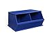 Badger Basket Two Bin Stackable Toy Storage Cubby Organizer – Modular Storage for Toys, Books, and Crafts – Solid Wood Panel – Blue