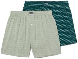 Boxer con Conchiglia Frontale in Maglia Essential Stampato Uomo x2
