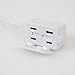 AXIS 45503 6-Feet 3-Outlet White Wall Hugger Indoor Extension Cord