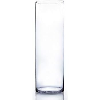 Amazon Com Wgv Tall Cylinder Glass Vase Open Width 8 Height 24