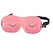 Bucky Ultralight Comfortable Contoured Travel and Sleep Eye Mask, Strawberry Eyelash, One Size