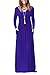 LILBETTER Women's Long Sleeve Maternity Dresses Maxi Dresses Casual Long Dresses Pockets (Royal Blue, L)