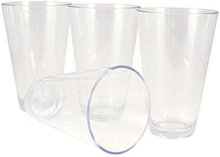 WineTanium Unbreakable 16 oz Pub Pint Beer Glasses - 100% Tritan - Shatterproof, Reusable, Dishwasher Safe - Set of 4