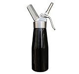 Professional Whipped Cream Dispenser Aluminium Cream Whipper - Whipping Siphon with Stainless Steel Tips Black Bonus Recipe Ebook Cleaning Brushes Lifetime Warranty Animato