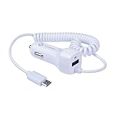 Galaxy S7 Car Charger, Note 5 Car Charger, ProtonPlanet Dual Ultra Fast Coiled USB Car Charger for Samsung Galaxy S7/S7E/S6/S6E/S6E+/S4/S3, Galaxy Tab, Note 4/3/2, Google Nexus 7