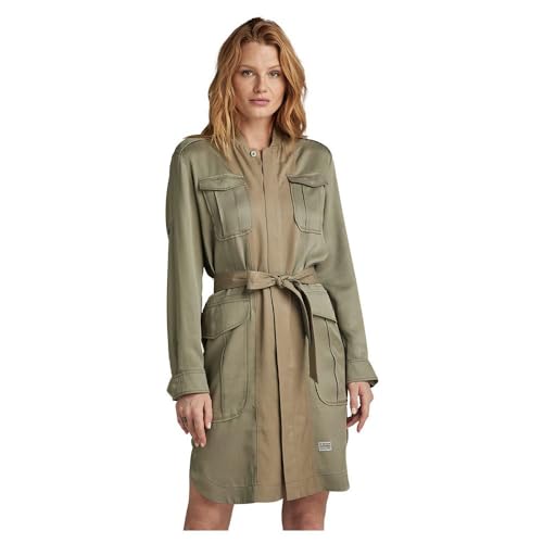 G-STAR Donna Field Belt Dress, Verde scuro (shamrock D24268-D520-2199), M