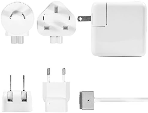 Slimtech Magsafe AC Charger T Tip 45w Power Cord for Macbook Air with FREE Apple World Travel Plug Adapter USB Hub Kit