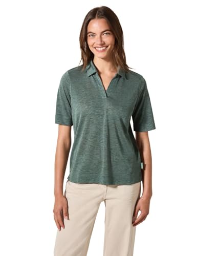 Cecil Linen Optic_Polo with Collar balmy Khaki XL