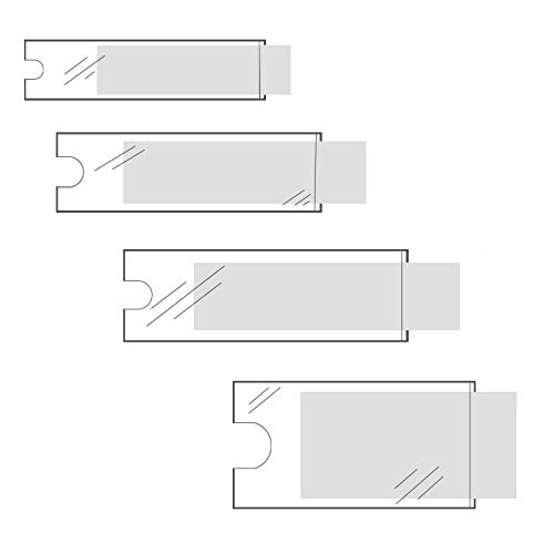 KLEBESHOP24 24 x Clear Adhesive Badge Holders - For ID & Filing - With Insertable Cards - 25x75mm