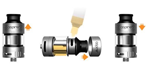Aspire Cleito 120 Pro Tank 2 ml Sub-Ohm-Clearomizer-Zerstäuber (Edelstahl) Kein Nikotin oder Tabak – Bild 5