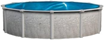 21' Round 52" High Above Ground Heritage STL Swimming Pool with Blue Overlap 25 Gauge Liner, Hayward Sand Filter System, Confer Safety Ladder and Thru Wall Skimmer