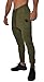 YoungLA Slim Fit Joggers for Men | French Terry Cotton Skinny Tapered Sweatpants | Gym Sports Activewear Workout Clothes 2o2 Olive Medium