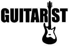 GUITARIST Decal 2126 Personalize Your Car Window, SUV, Guitar Case or Laptop. Great Gift for Music Lovers (6"x6", Black)