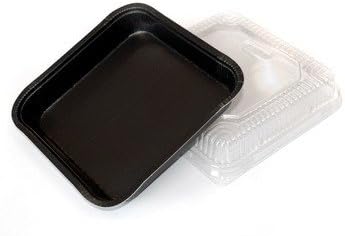 Black 8" x 8" X 1.25" SBS Sheet Baking Trays