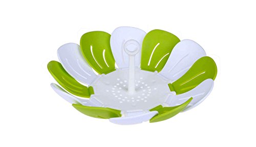 Bioexcel Silicone Vegetable Steamer Rack 26 cm / 10 Inch Multi Purpose Premium Quality Steamer Tray Vegetable Steamer Basket - Thumbnail 2