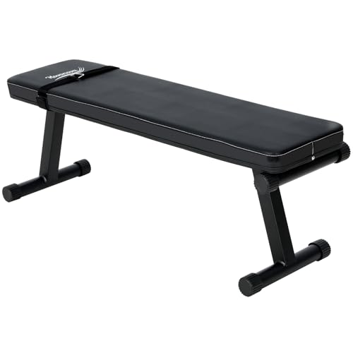 Novonova Flat Bench, Folding Weight Bench, Folding Training Bench, Multifunctional Adjustable Weight Bench Reclining Weight Bench, Abdominal / Back / Lumbar Bench Max Load 150kg