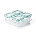 OXO Tot Glass Baby Blocks Food Storage Containers, Teal, 4 oz primary